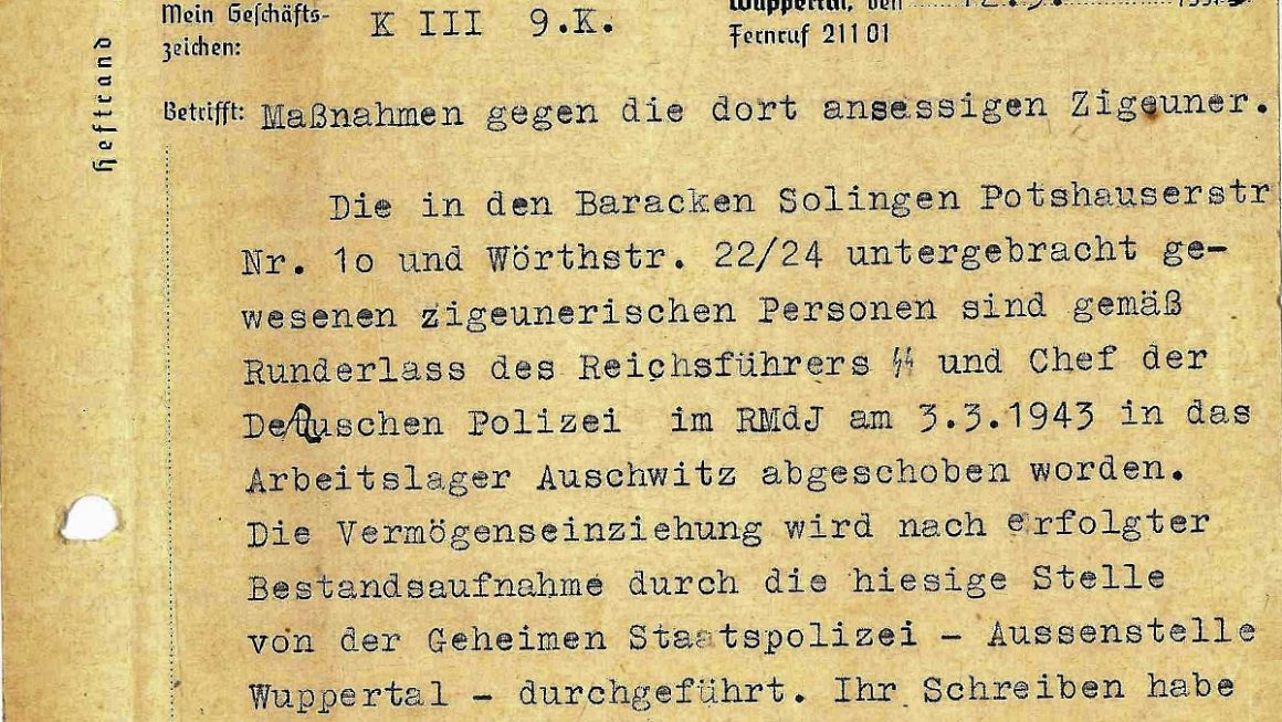 #closedbutopen Verfolgung der Sinti und Jenischen